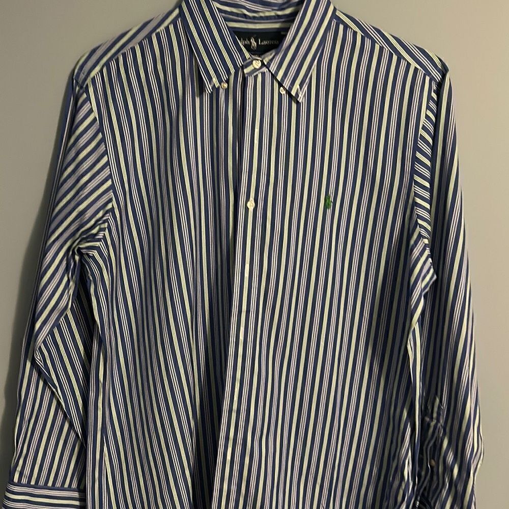 Ralph Lauren Custom Fit Button Down Dress Shirt 17 34/35